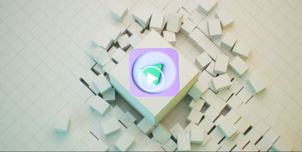 Fragmented Cubes Logo-4k 3